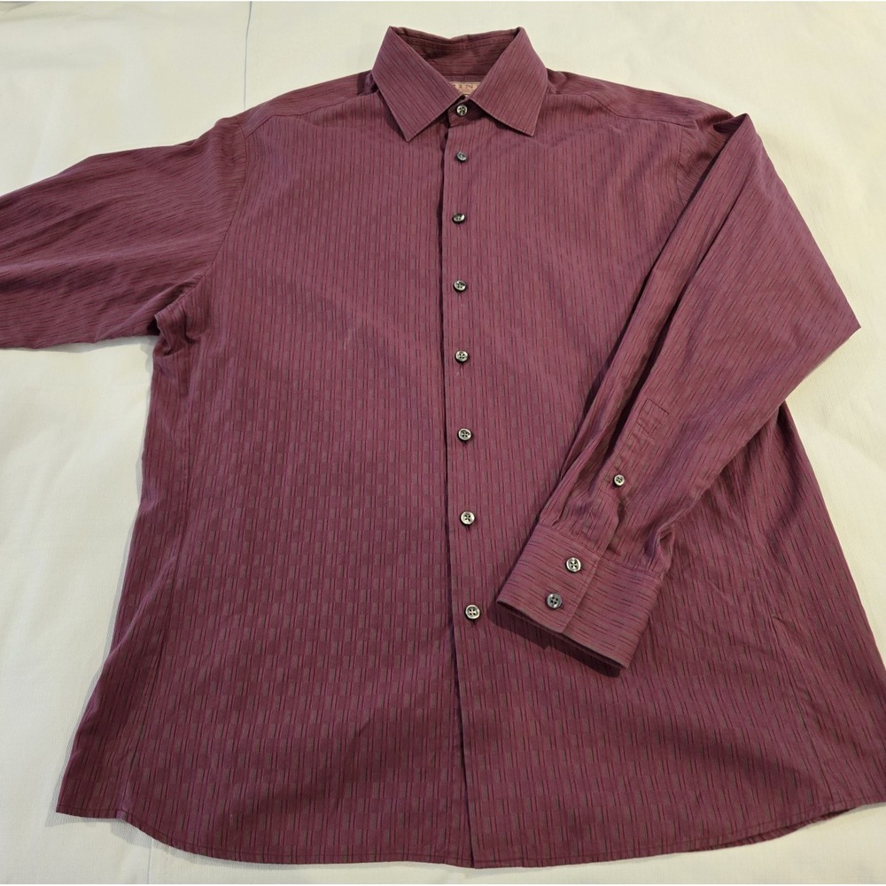 Thomas PINK London Vibrant Burgundy Color Button Down Shirt 17/43( L/XL
